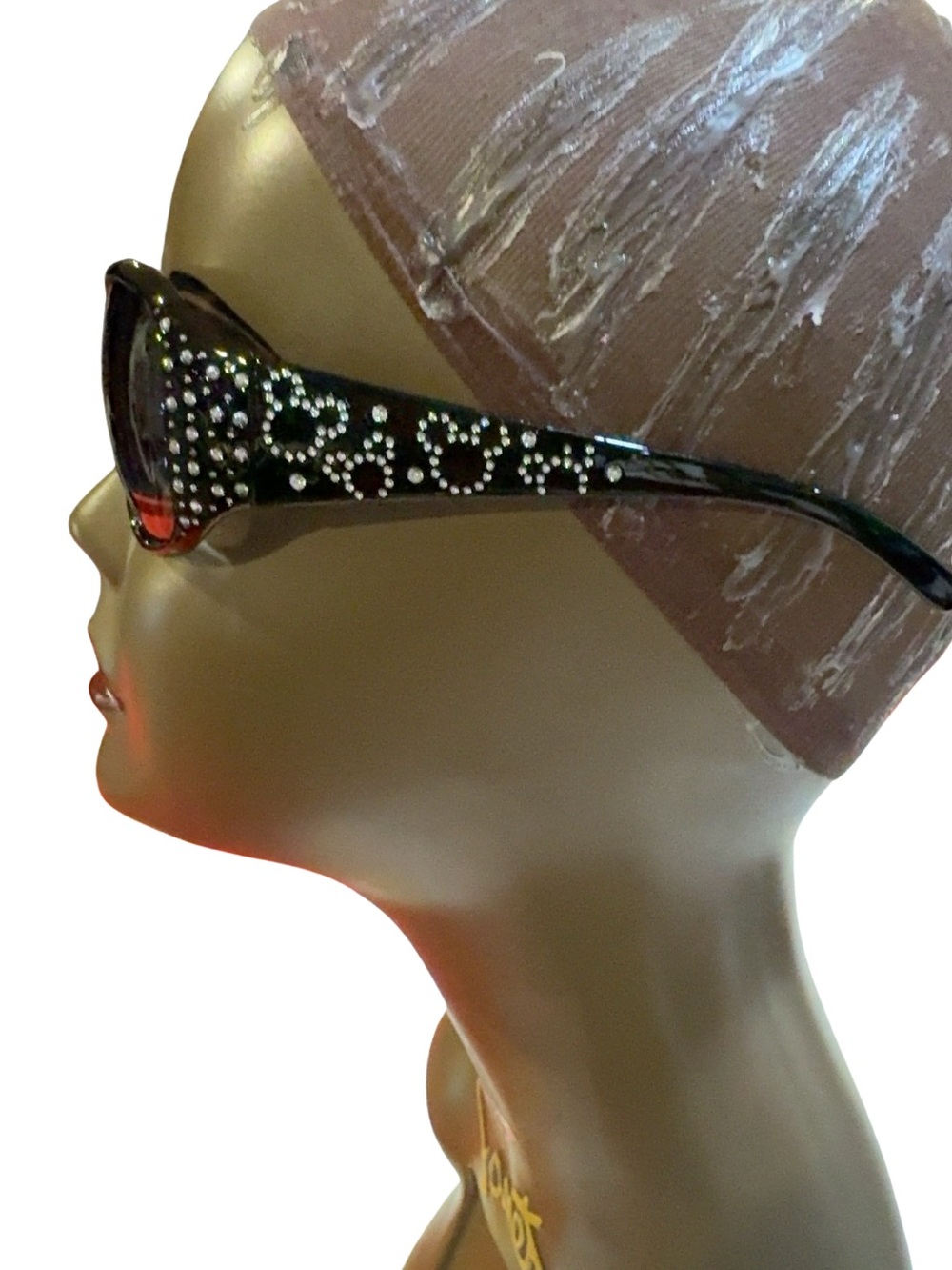 Disney Parks Mickey Mouse Rhinestone Sunglasses Black Crystal Oversized